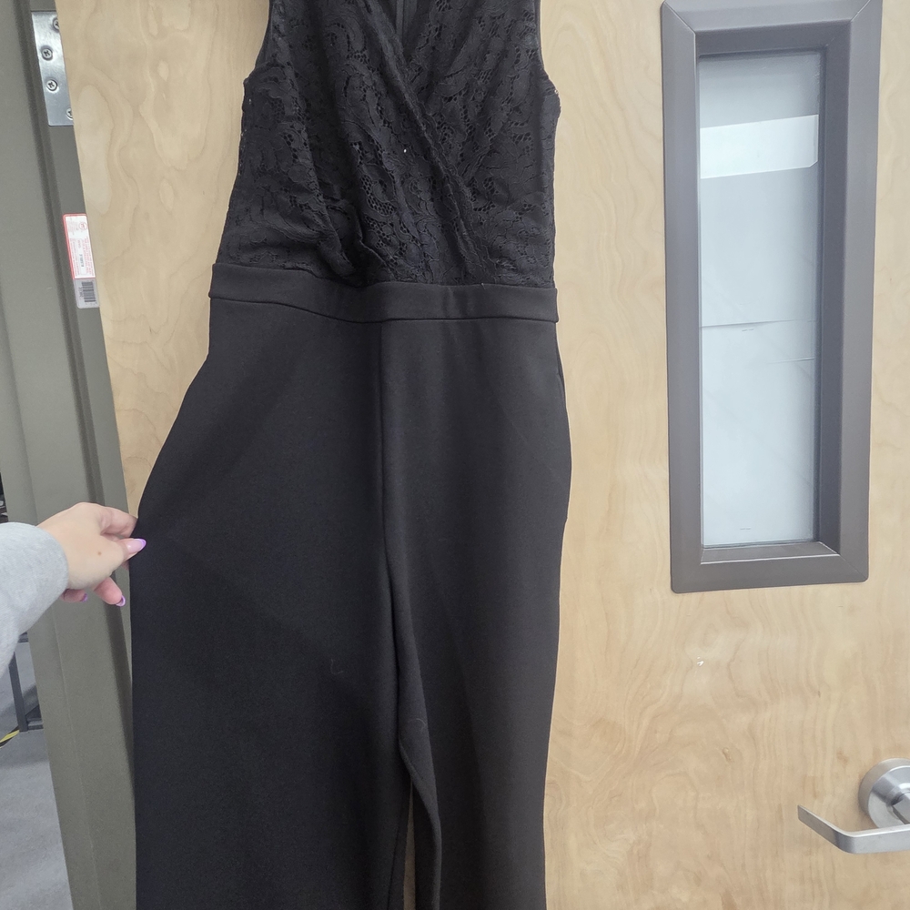 Express Black Lace Sleeveless Jumpsuit